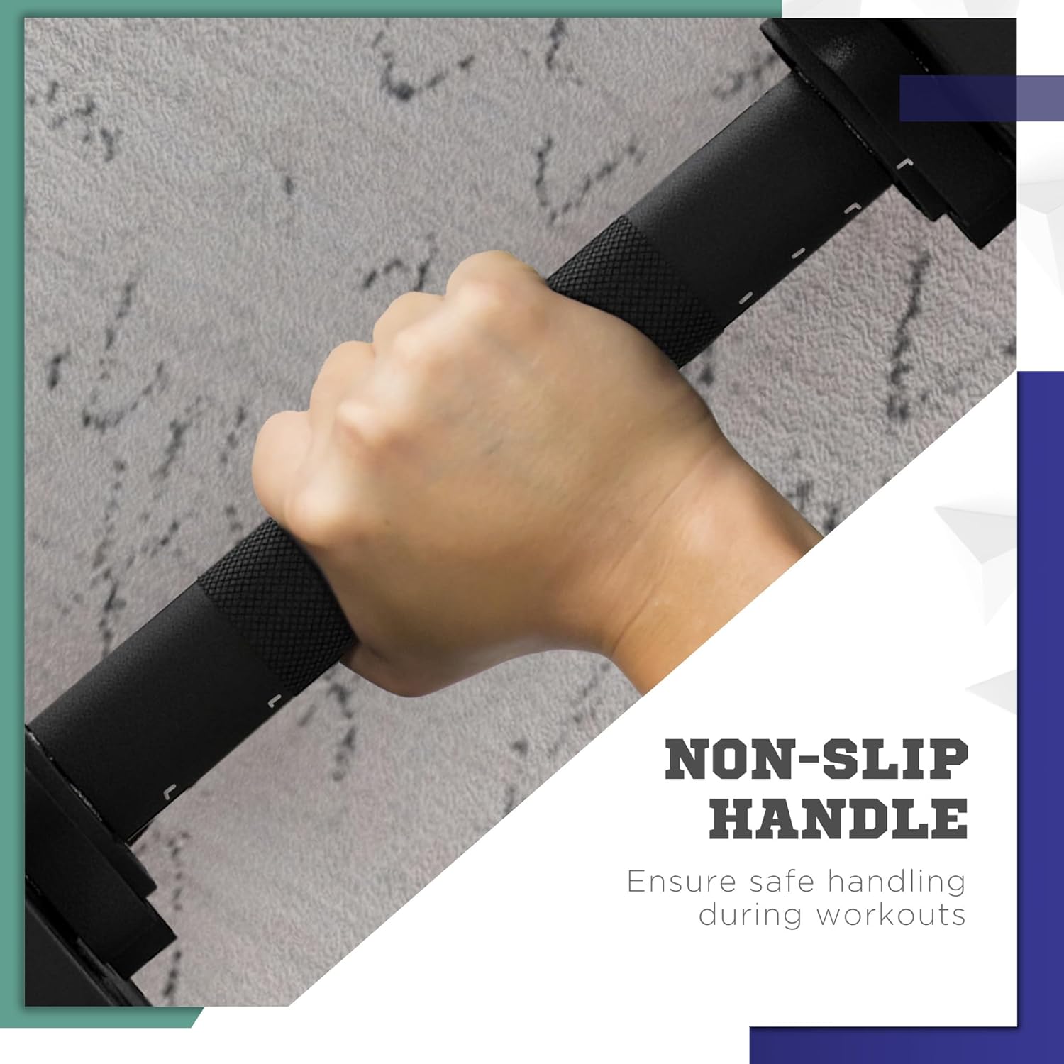 Soozier 2-in-1 Adjustable Weight Barbell & Dumbbells Set, Free Weights Set with Non-Slip Handlebars for Men and Women Home Gym Training