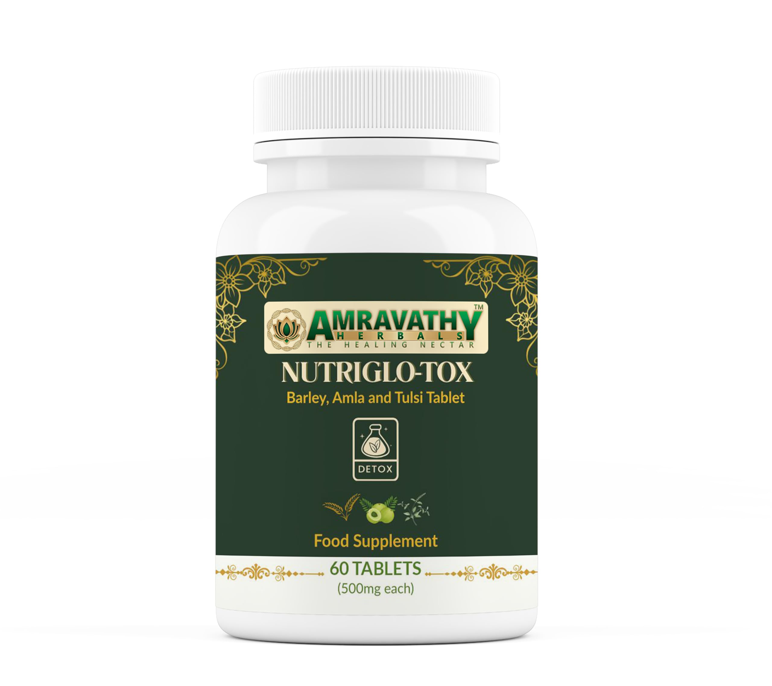 Nutriglo-Tox Tablets | Barley, Amla, Tulsi & Spirulina Blend | Natural Plant-Based Food Supplement | Daily Wellness & Inner Balance Support | 60 Tablets (500 mg Each)-image-19