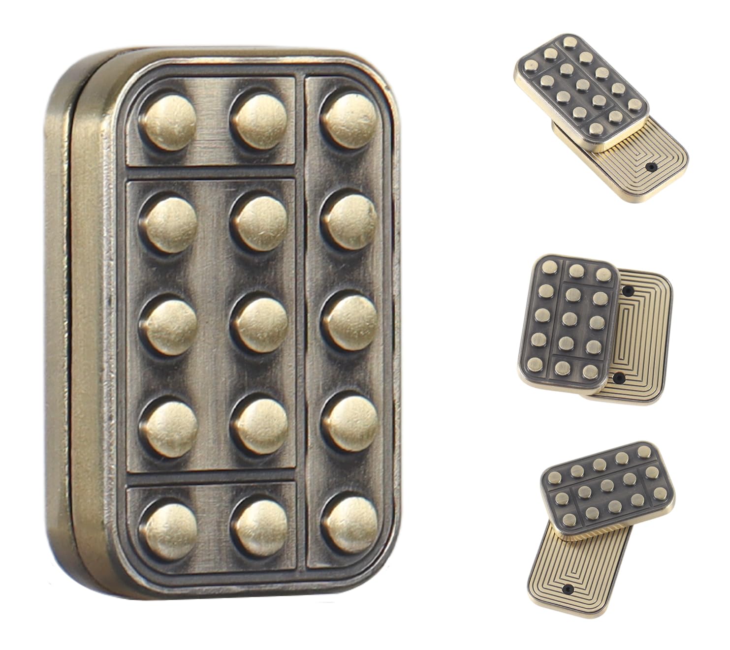 Fidget Toys Adults Metal Fidget Slider Magnetic EDC Haptic Fidget Toys for Adults - Yellow