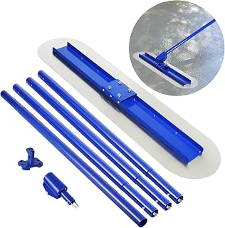 Meticuloso Bull Float, 48''x12'' Concrete Float, Stainless Steel Concrete Bull Float Kit, with 4 Handles and Bull Float Bracket, Finishing Bull Float Concrete Tools for Concrete Finishing