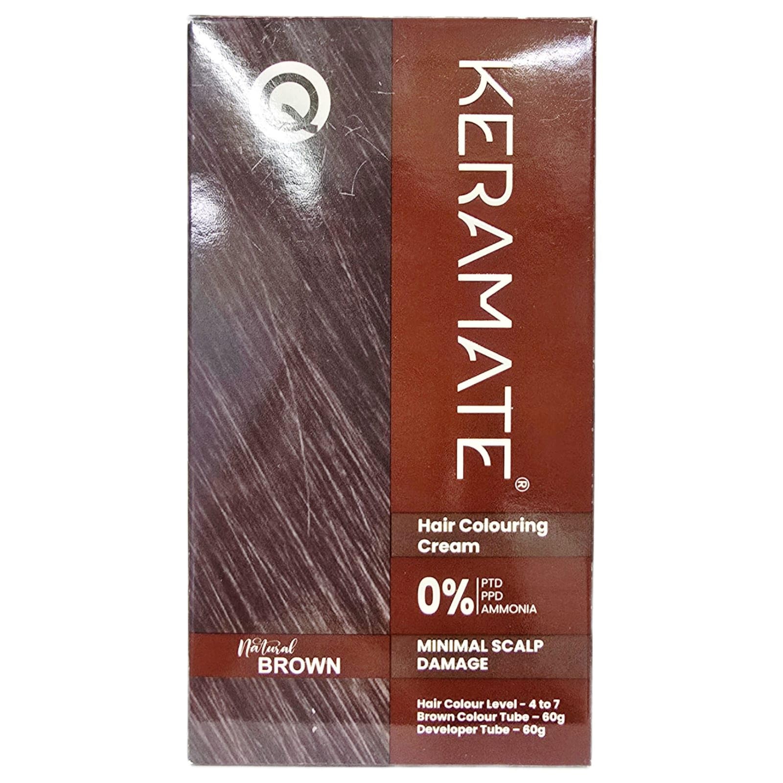 Kera Mate Hair Colouring Cream NATURAL BROWN,1 Count-image-4