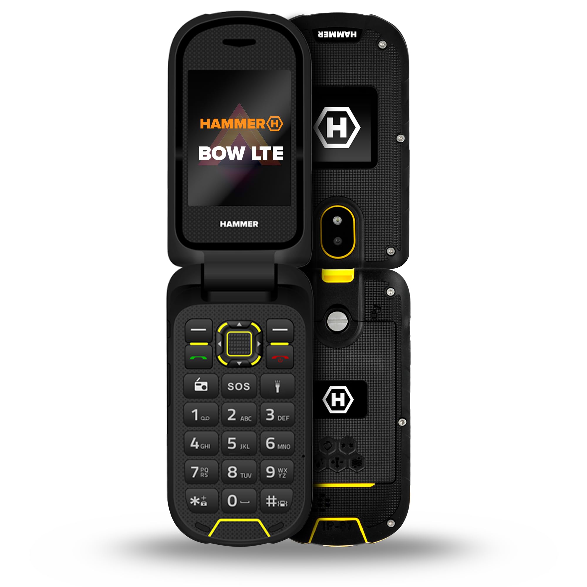 Robustes Klapphandy Hammer Bow LTE 4G ohne Vertrag wasserdicht staubdicht IP68 robust mit großem 1200mah Akku