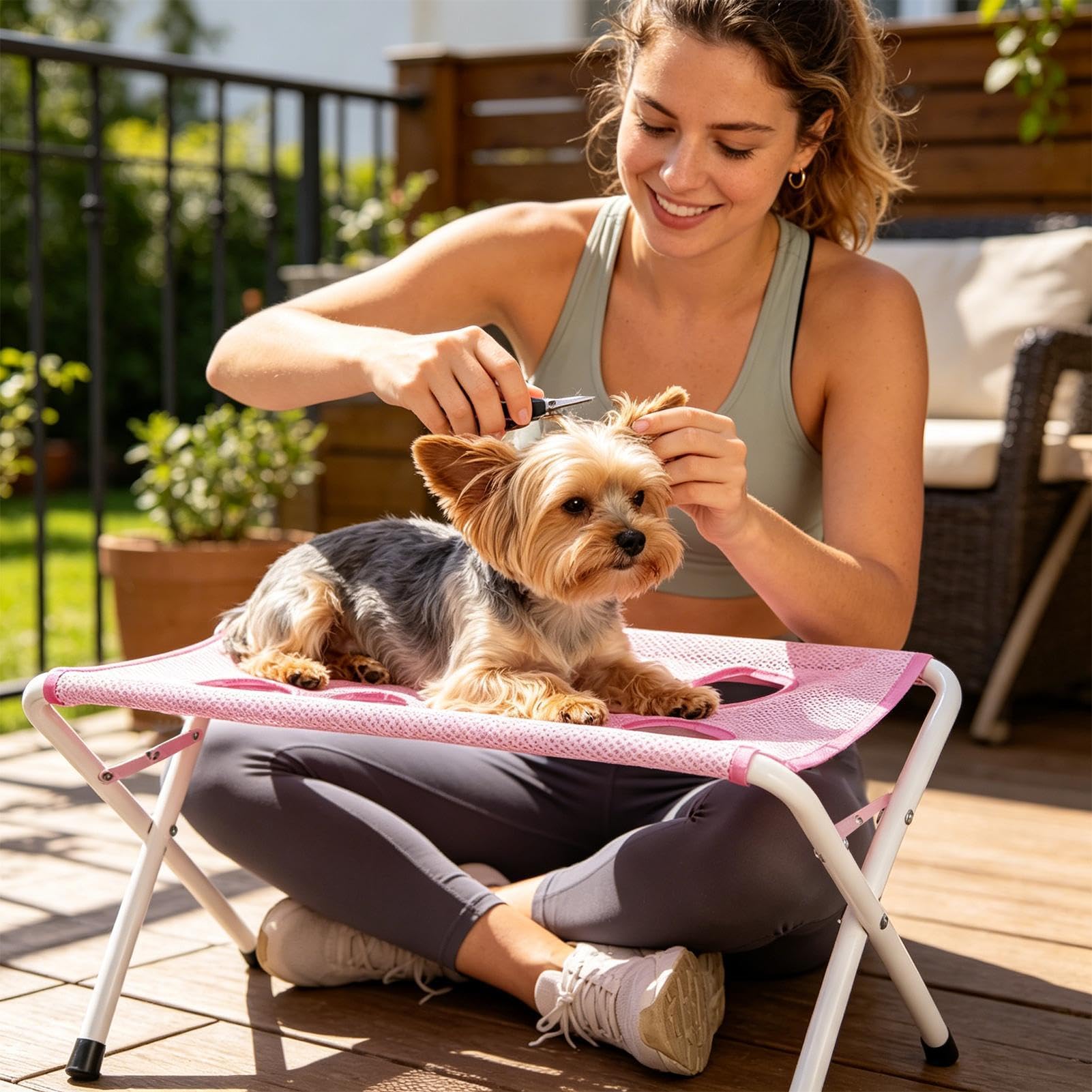 Hamak do pielęgnacji zwierząt domowych – oddychający uchwyt do przycinania paznokci, 70 cm, 8 otworów, regulowana chusta przytrzymująca, funkcja akcesoriów do pielęgnacji zwierząt, narzędzie do