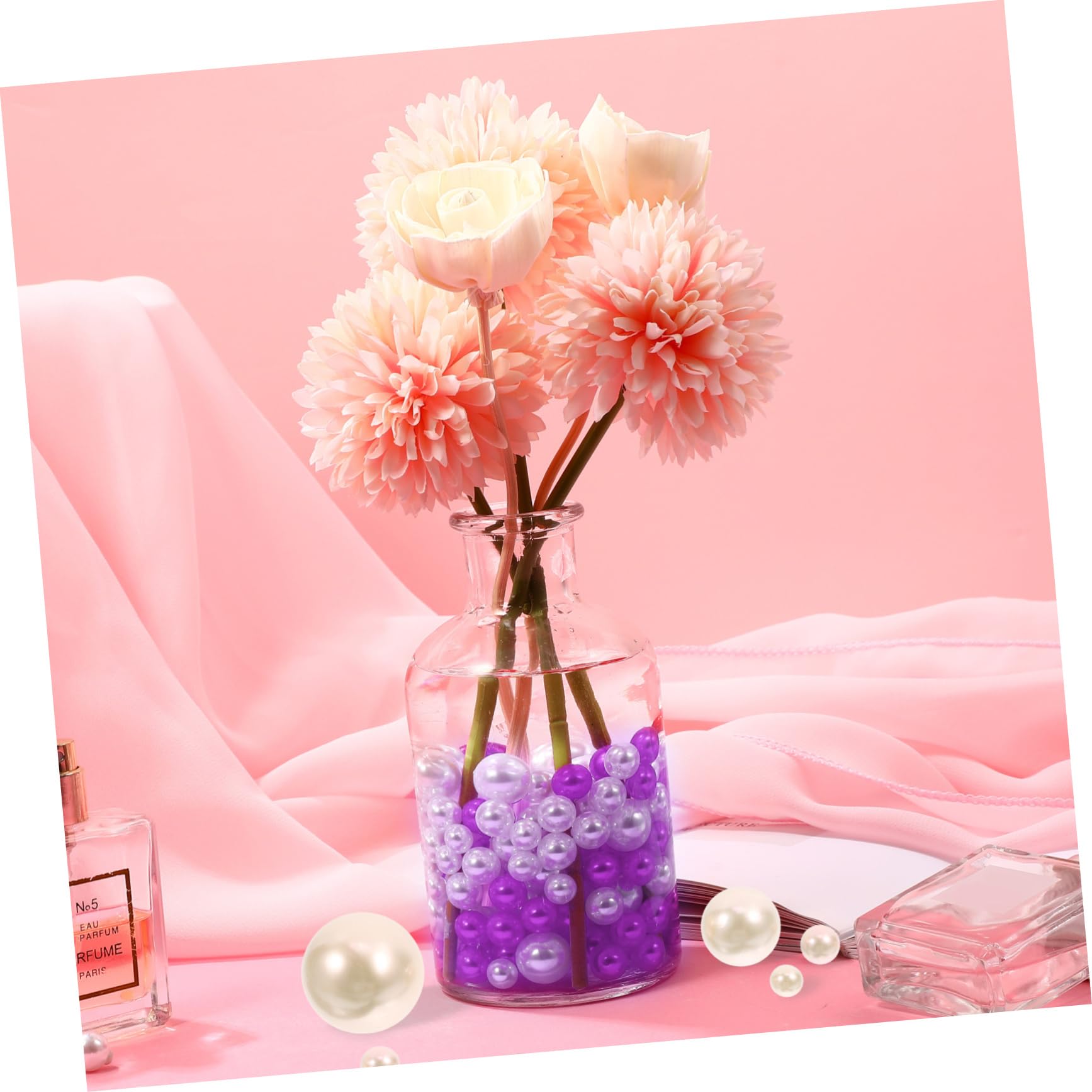 ABOOFAN 625 STK Perlenvasenfüllung Kunstperlen Für Vase Vasenfüllerperlen Schwimmende Perle Perlen Vasenfüller Perlenvasenfüller Perlen Make-up-Perle Kunstperlen Perlen Abs Weiß
