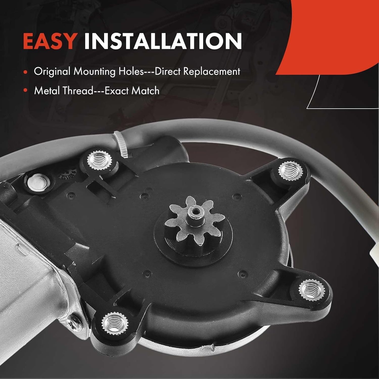 A-Premium Power Window Lift Motor (2-Pin) Compatible with Subaru Impreza 2002-2007, Forester 1998-2008, Without Anti-Clip Function