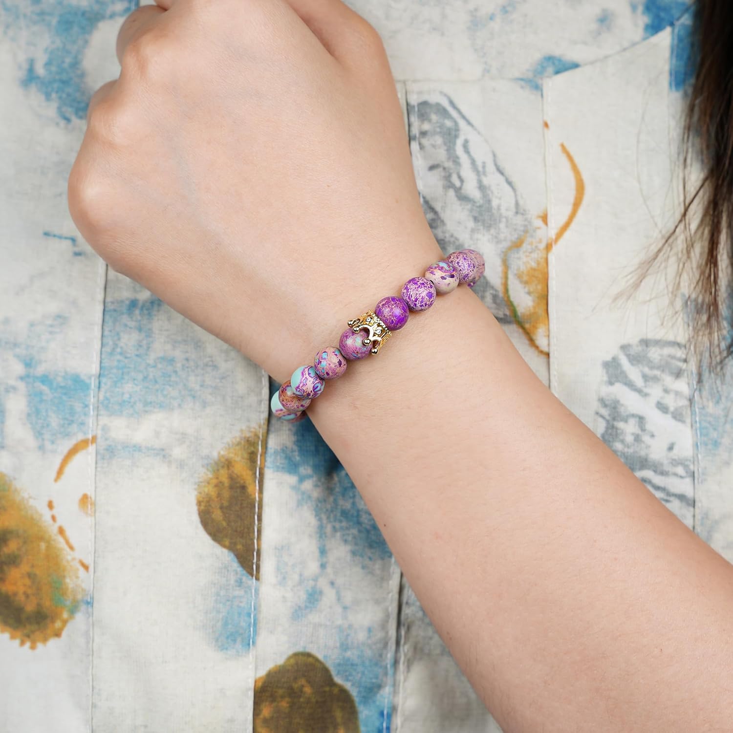 Sereney Valentines Day Gifts for Women as Birthday Gifts for Best Friend Dancer New Grandma Granddaughter Sister In Law Bestie, Handmade Natural Stone Bracelet Gifts for Girls - Image 5