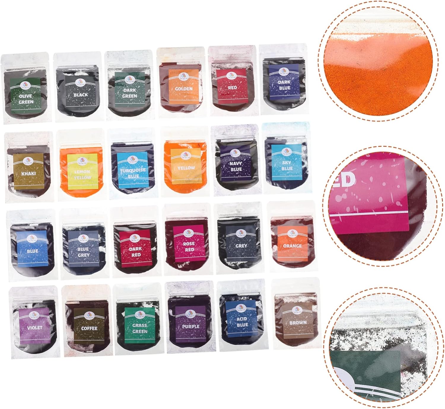 Veemoon Tie Dye Powder for DIY Textile Dyeing Bright Color Pigments for Non Fading Packets for Adults Parties Halloween Art Supplies