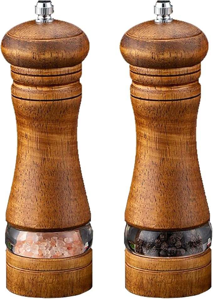 Wooden Salt and Pepper Shakers,Wood Salt and Pepper Grinder Set