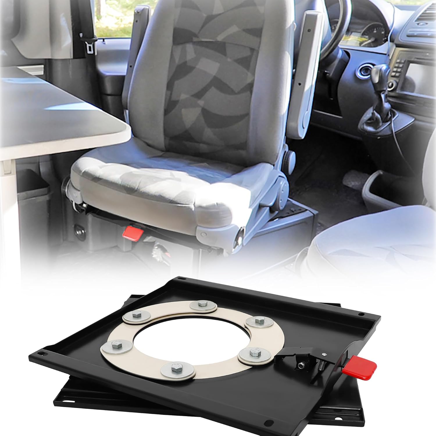 Heavy Duty Seat Swivel Base, 360 Degree Rotating Seat, Suitable for Manual Swivel Horizontally Opposed Seat, Driver or Passenger RV Camper