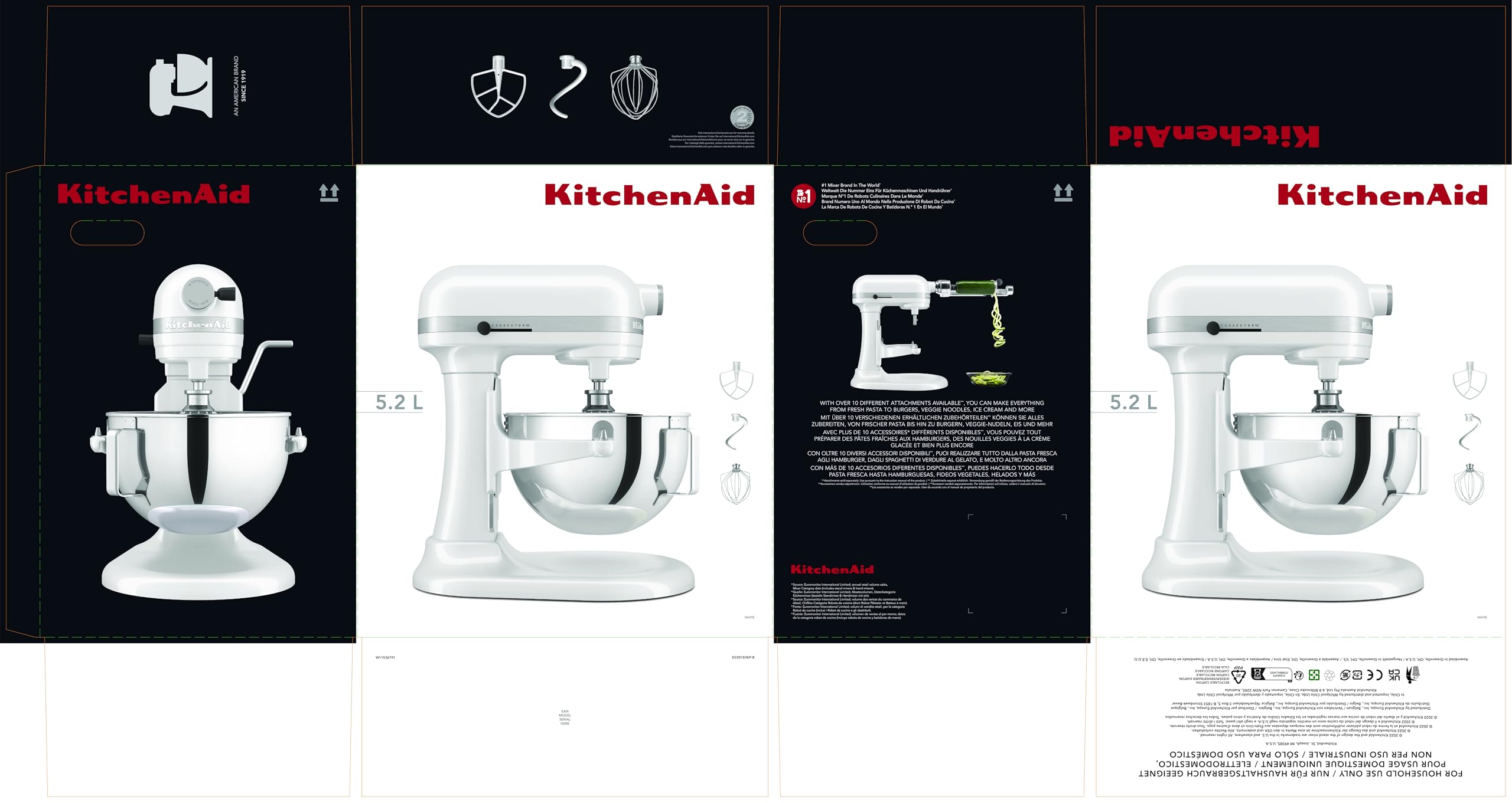 KitchenAid Heavy Duty 5KSM55SXXEWH Kitchen Machine with Bowl