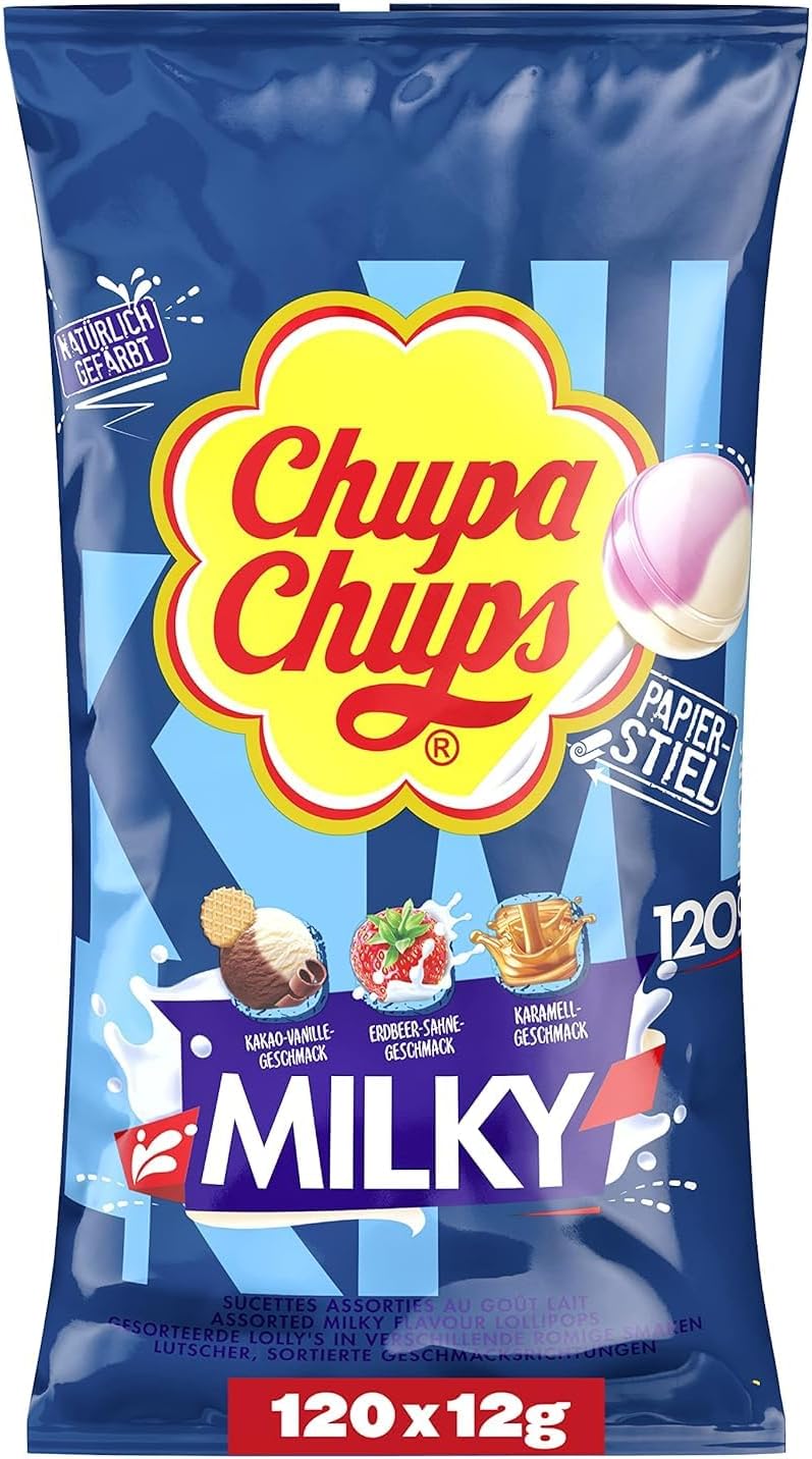 Chupa Chups Milky Lollipops, 120