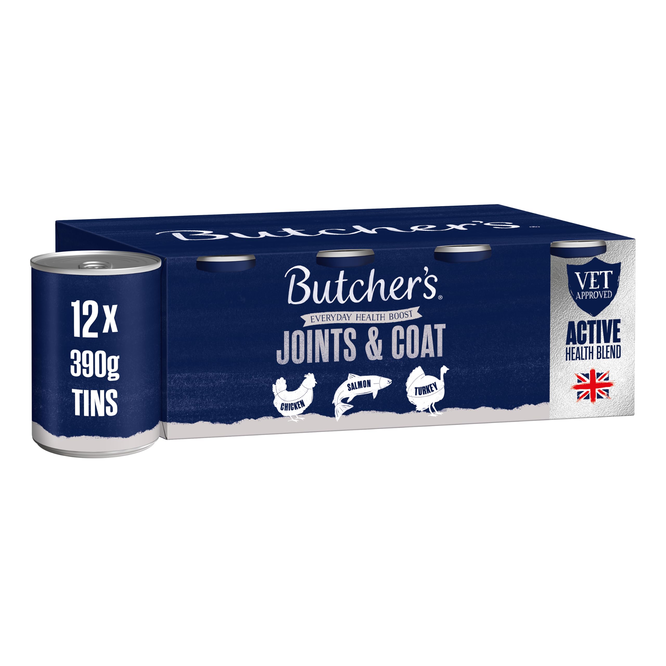 Butcher's Complete Wet Can Adult Dog Food Joint & Coat Pack 12x390g