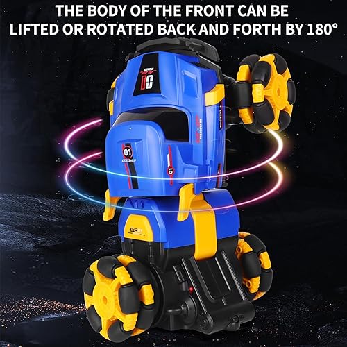 Miniatura 4 de Auto a control remoto, 116 RC Stunt Car, rotación de 360, conducción de pie, transformación automática de un botón, rotación frontal de 180, camión