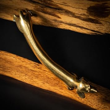 CHOVY Vintage Solid Brass Miniature - Delicate Dachshund Desk Ornament for Pet Enthusiasts - Exquisite Collectible and Home Décor Accent(Dachshund)