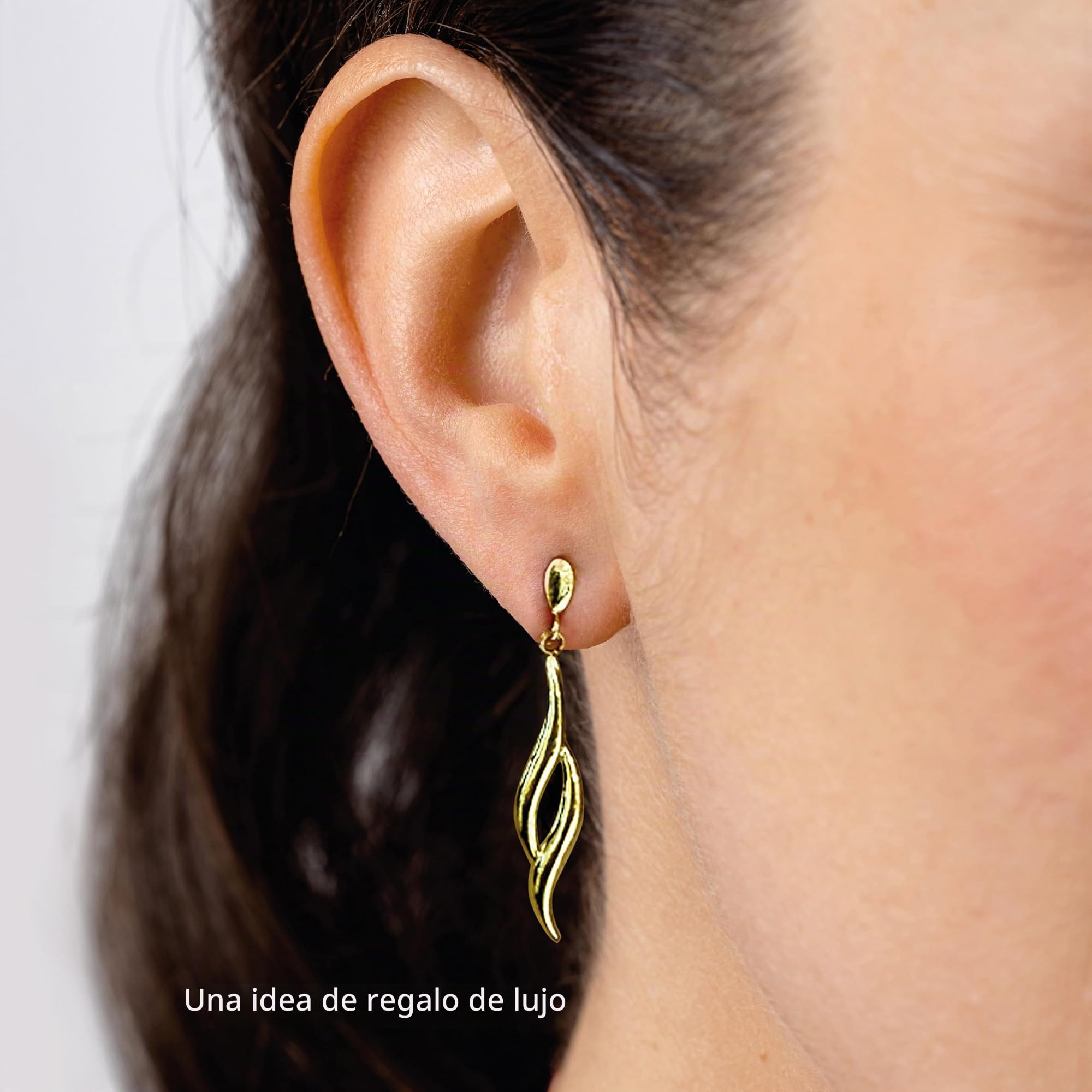 Pendientes Largos de Oro 9k para Mujer