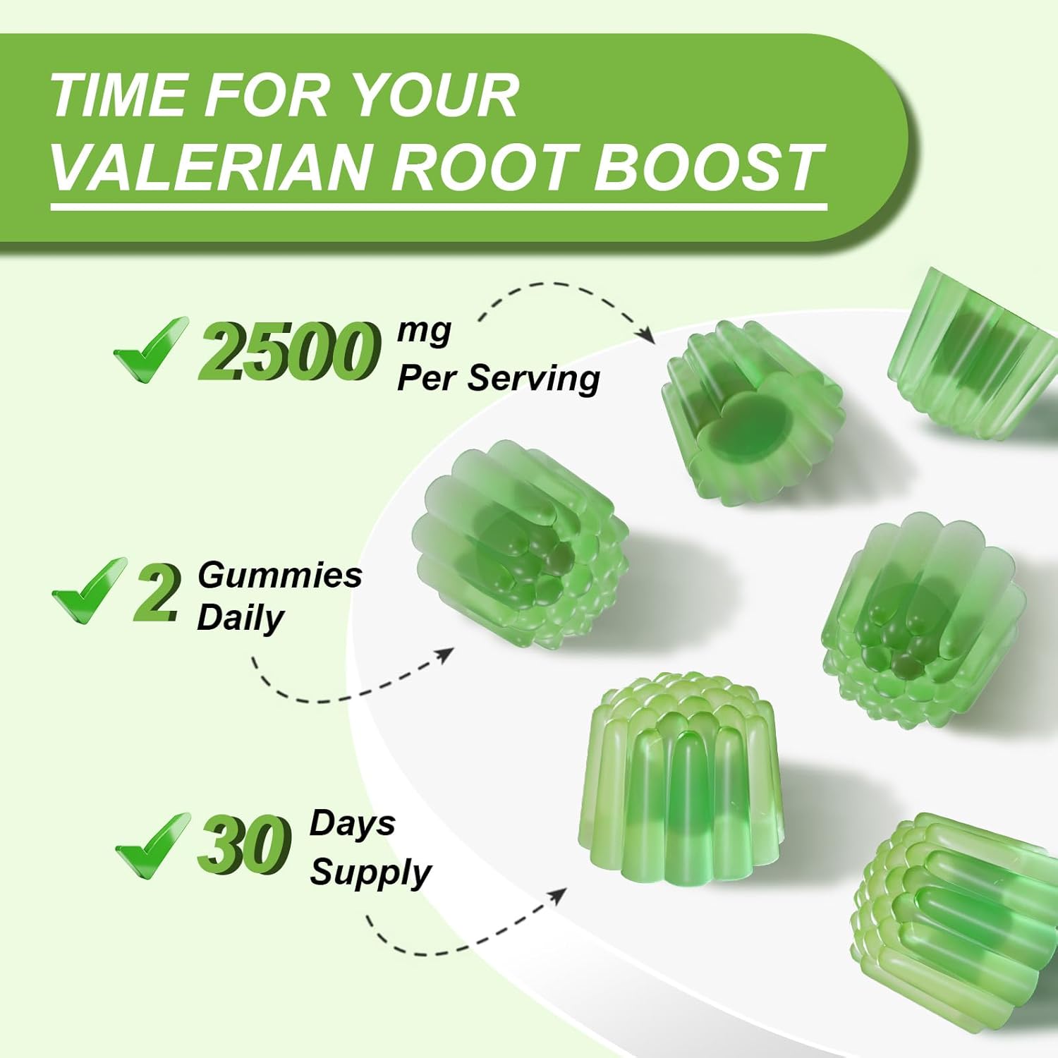 Organic Valerian Root Gummies, Herbal Supplements for Calm & Relaxation, Natural Sleep Support for Adults & Kids, Melatonin Free, Vegan, Non-GMO, Gluten Free, Apple Flavor, 60 Count - Image 8