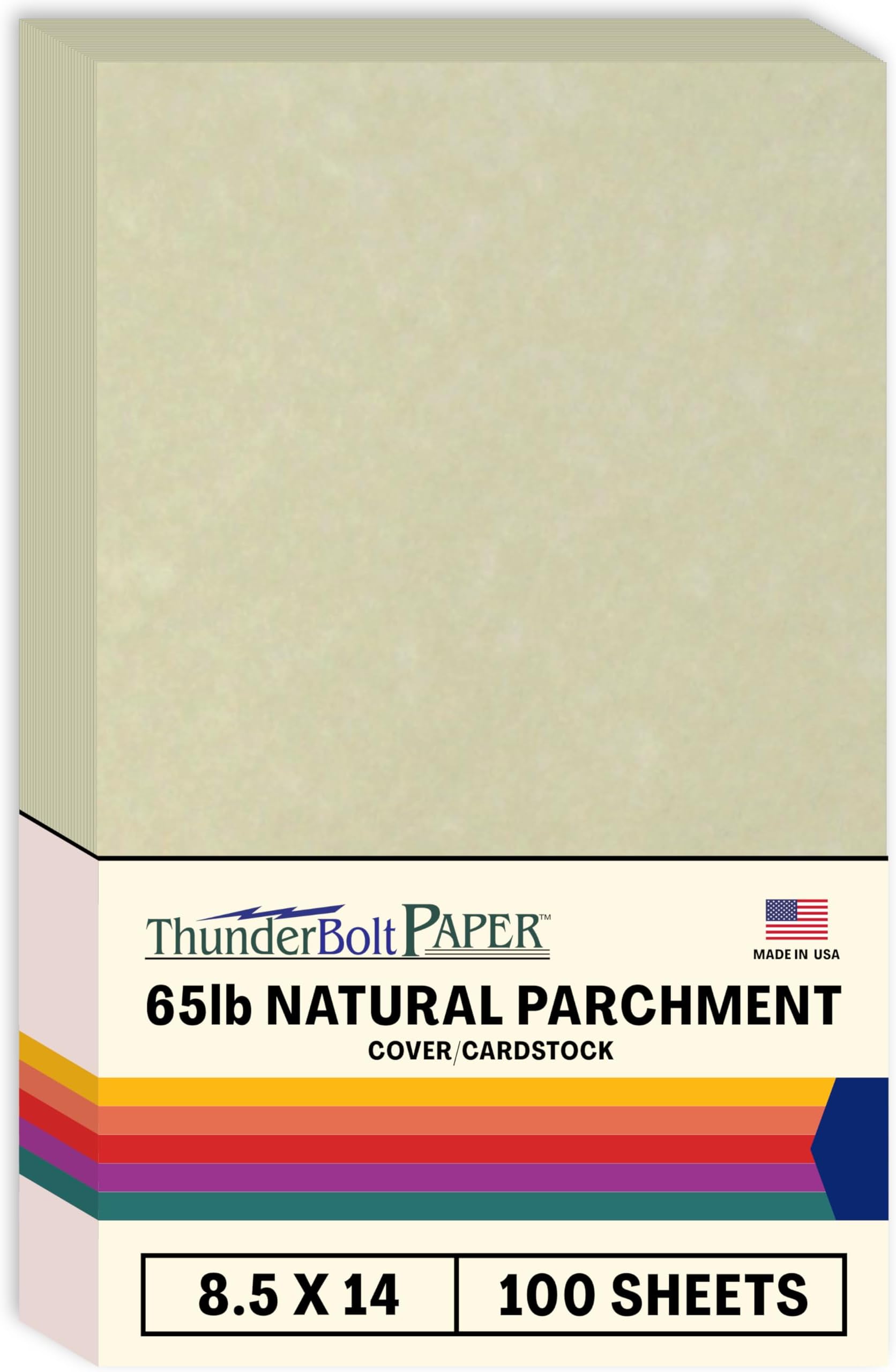 - 100 Natural Parchment 65lb Cover Cardstock Paper, 8.5x14 Inches, Legal/Menu Size, Printable Old Parchment Look
