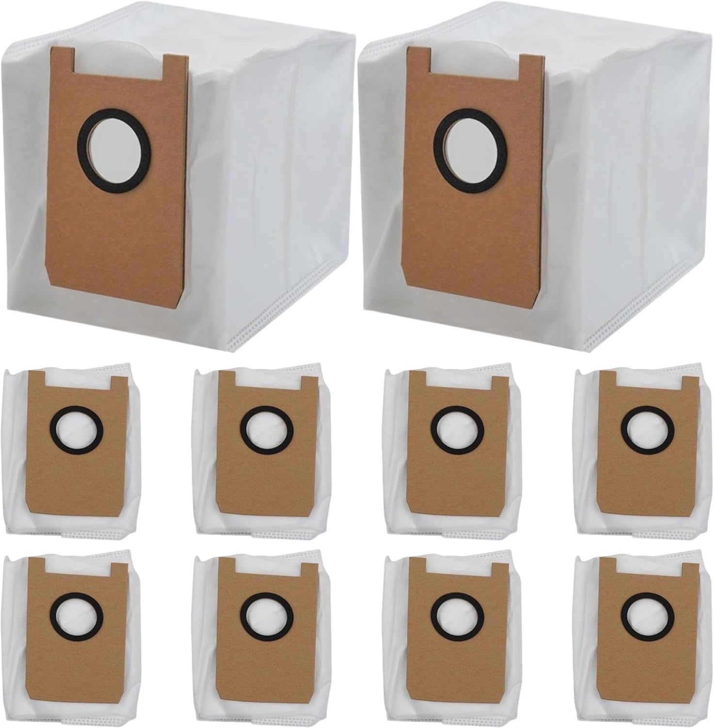 10 Pack Disposable Dust Bags Only Compatible with Loorow AT800 / Giomre AT800 3-in-1 Robot Vacuum | 2.5-inch Width Replacement Bags