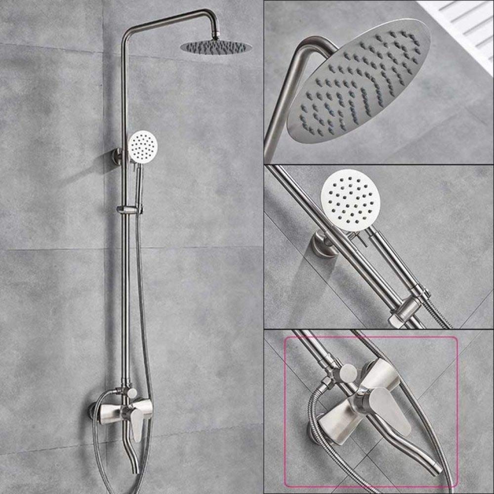 Système de douche effet pluie réglable avec bec de baignoire