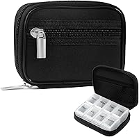 Vista 42 de Paquete de 2 organizadores semanales de píldoras de viaje para bolso con caja extraíble de 7 días, contenedor de píldoras de moda para medicamentos