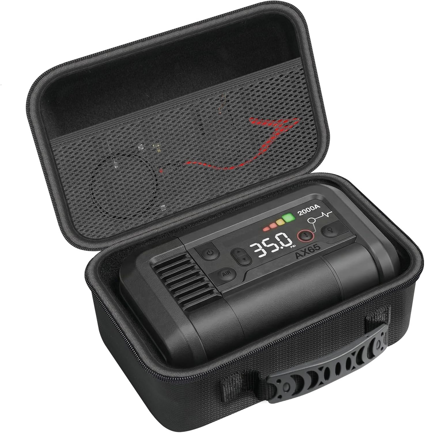 Case for Boost+Air AX65 2000A Jump Starter With Air Compressor (Case Only) | Shock & Dust Resistant Shell, Custom Fit For Device & Parts, Ideal For Vehicle Emergency Storage.