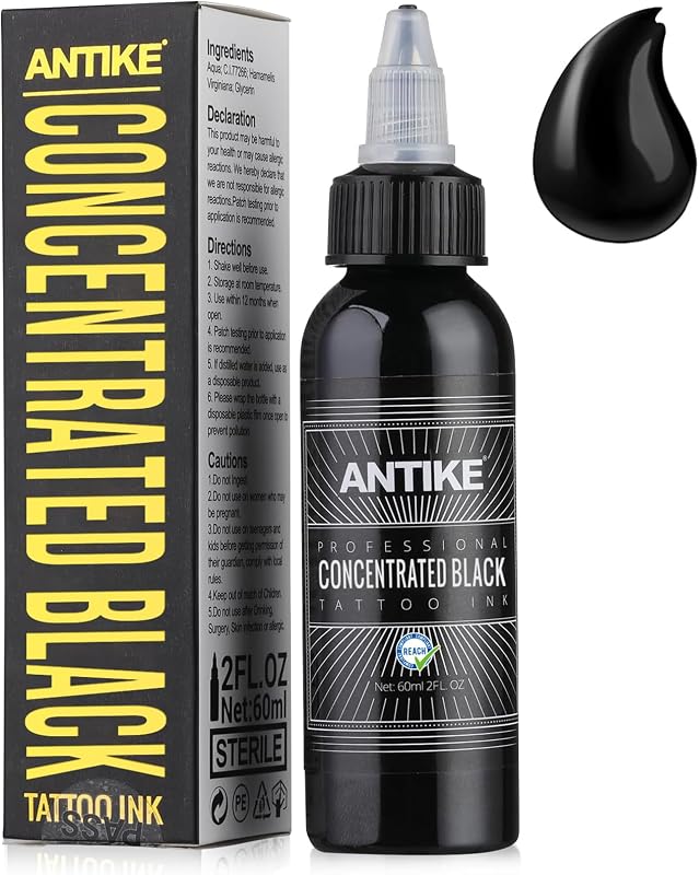 Tinta preta para tatuagem ANTIKE 60 mL TI5003-60-030