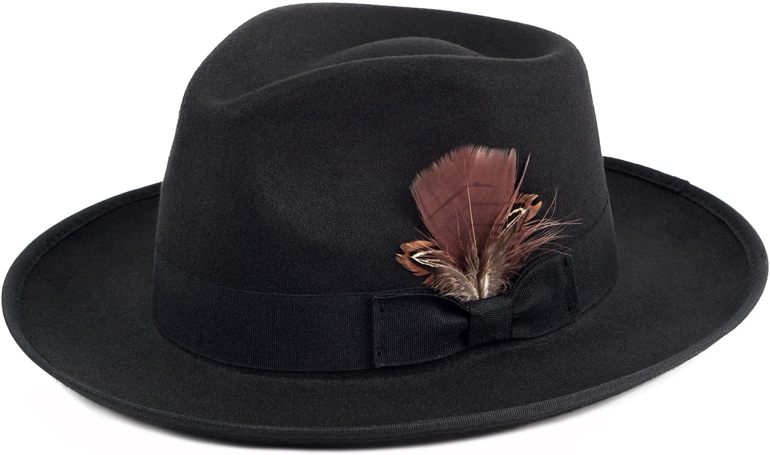 Fedora Hats for Men & Women Wide Brim Felt Hat Dress Panama Trilby Hats