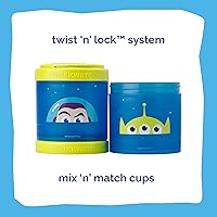 Vista 74 de Whiskware Disney Princess and the Frog, Stackable Snack Containers for Kids, 3 Stackable Snack Cups for School or Travel, Formula and Cupholder Tiana