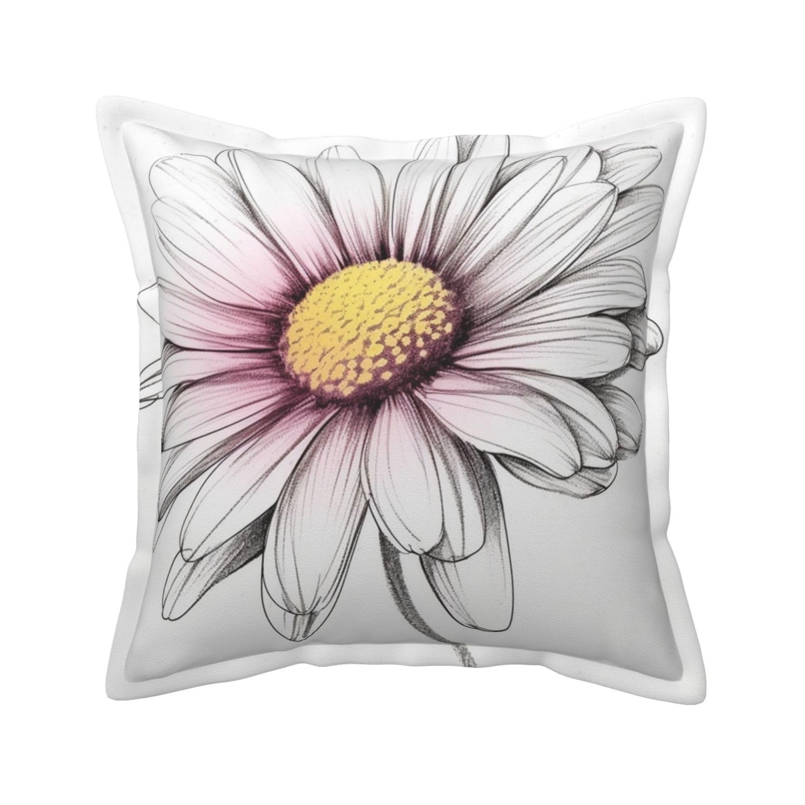 Housses de coussin décoratives motif dessin de fleurs pour raviver un vieux canapé