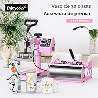 Vista 3 de Prensa de calor Pro de 15x15 con accesorio de vaso de 30 OZ, prensa de calor combo 8en1 para camisetas, vasos, latas de vidrio, tazas, sombreros