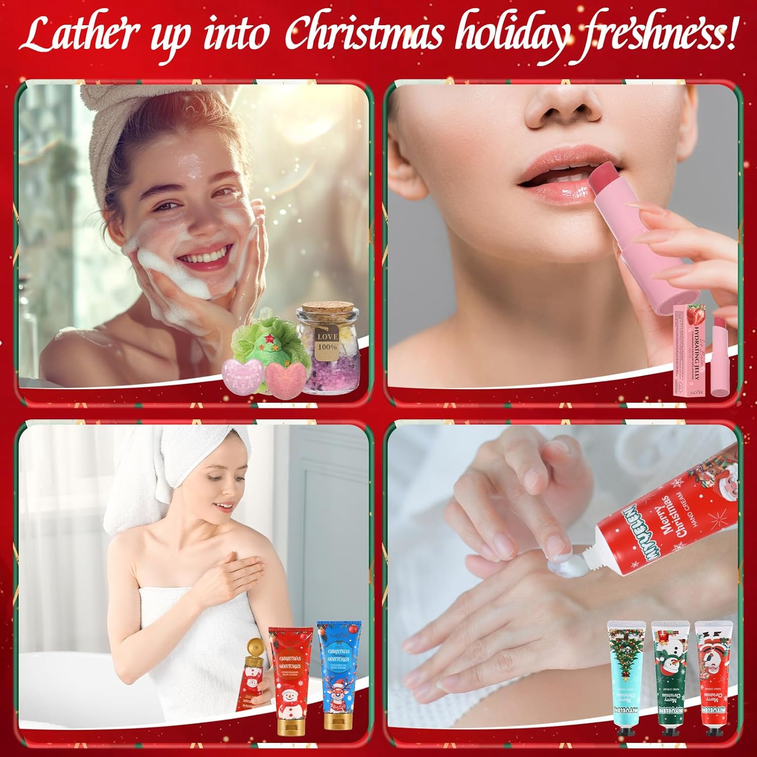 Skincare Advent Calendar 2025 for Women 24 Day of Beauty Countdown Calendar 2025 Beauty Advent Calendar with Bath Salt Hand Cream Body Lotion Spa Body Care Holiday Christmas New Year Gift Adult Teen - Image 6