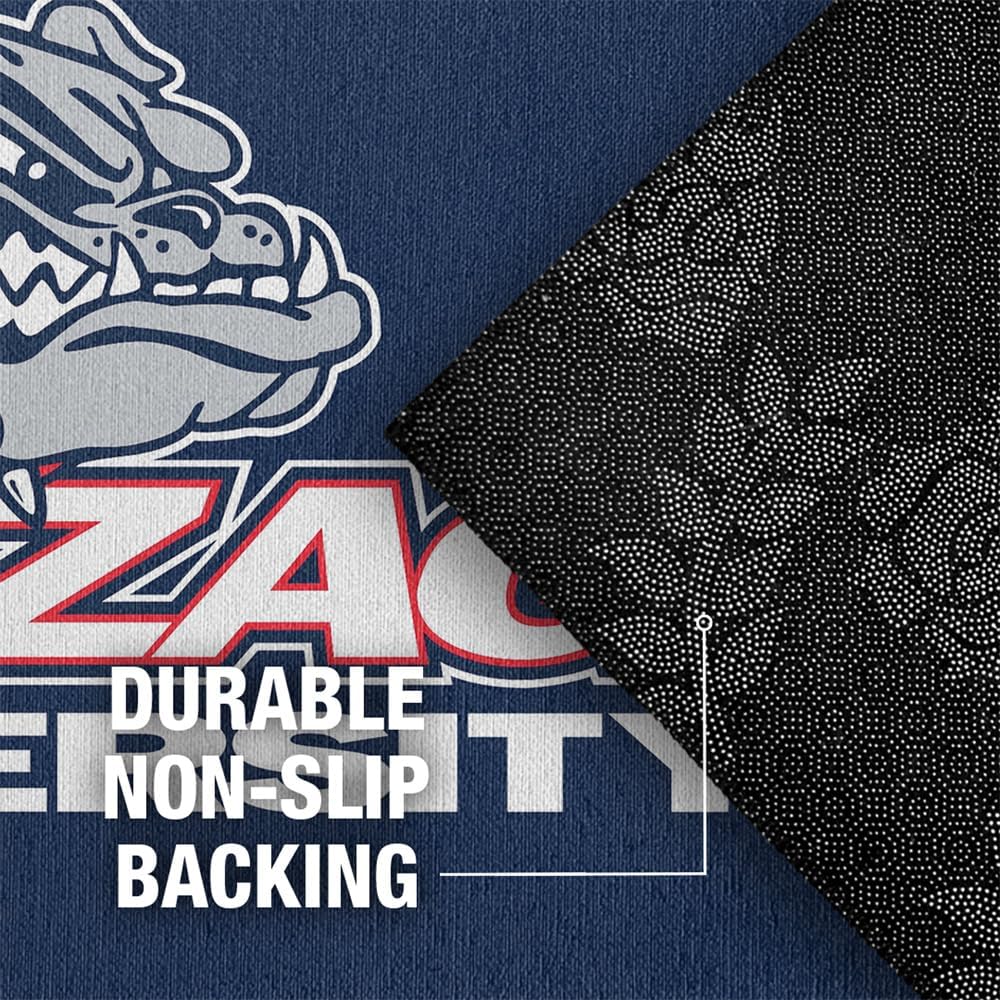 Campus Lab Gonzaga University Anti-Slip Indoor Doormat, 20” x 31.5” Primary Mark, Floor Mat for Inside Entry Way/Back Door Garage Mudroom Home and Office, Low Profile