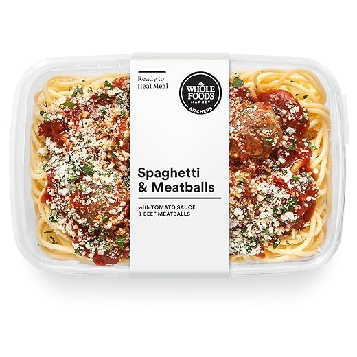 Whole Foods Market, Spaghetti & Beef Meatballs, 14 Ounce