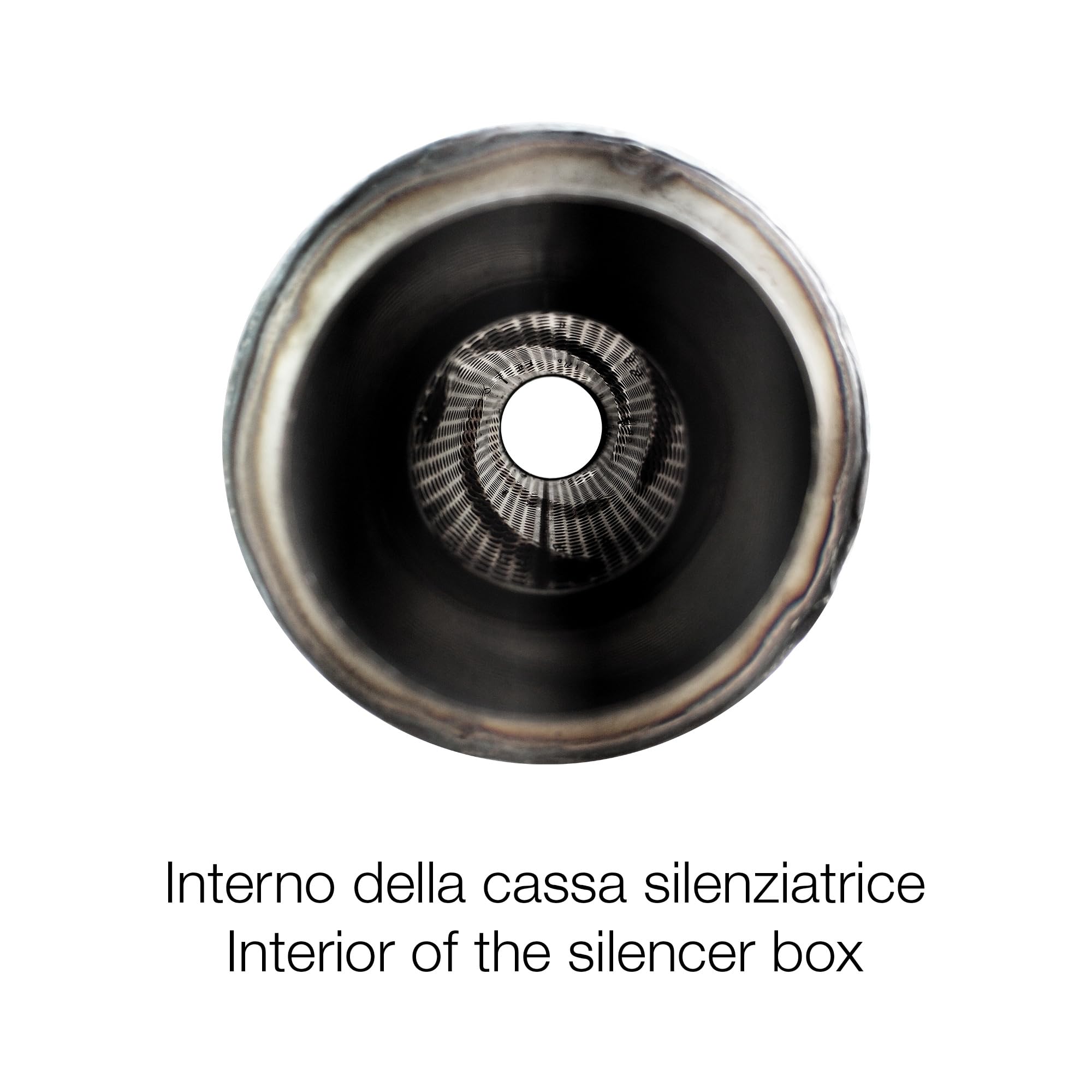 Simoni Racing ESR1 Silenziatore Sportivo Universale, Uscita Rotonda Dritta, Silenziatore di Scarico per Auto, Marmitta Dritta per Auto in Acciaio Inossidabile non lucidato