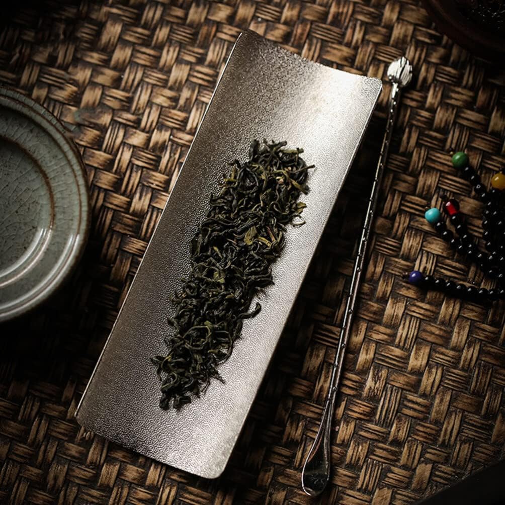 TEHAUX 1set Vintage Style Tea Shovel Kit Handmade Alloy Tea Scoop for Loose Leaf Powder Sugar Decorative Accessories for Home and Housewarming