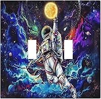 Vista 29 de Placa de pared de tortugas marinas, hierba oceánica, medusas, peces y algas marinas, placa de pared de doble palanca, cubierta de interruptor de luz