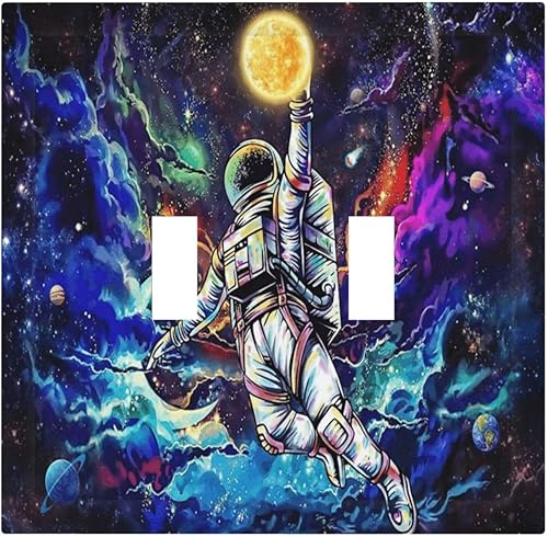 Miniatura 29 de Placa de pared de tortugas marinas, hierba oceánica, medusas, peces y algas marinas, placa de pared de doble palanca, cubierta de interruptor de luz