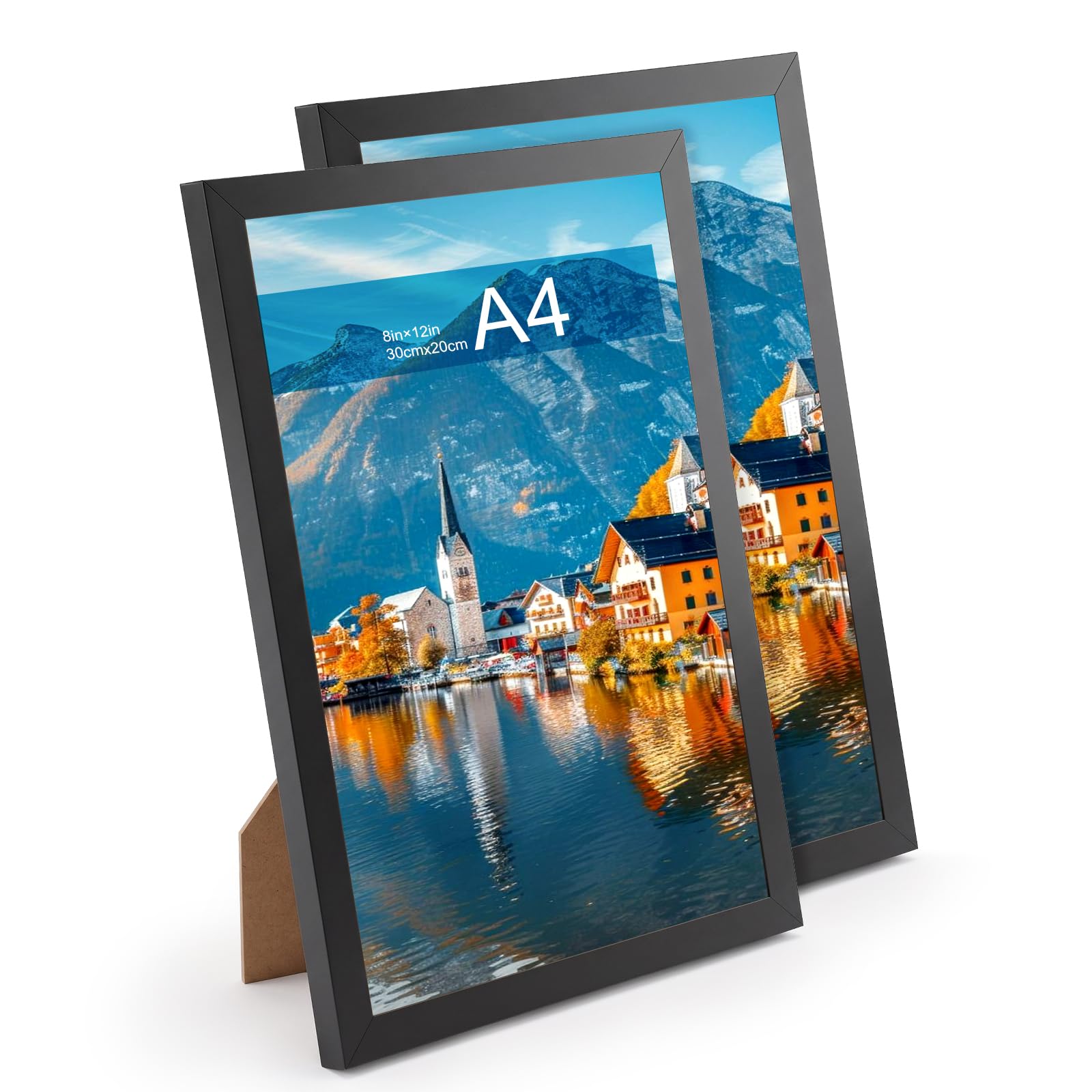 OFFCUP 2pcs A4 PVC Frame Photo, Versatile Picture Frame with Stand