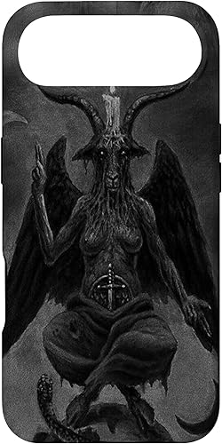 Miniatura 73 de iPhone 15 Pro Max Baphomet Occult Satanic Gothic Satan Goat Head 666 Tattoo Case