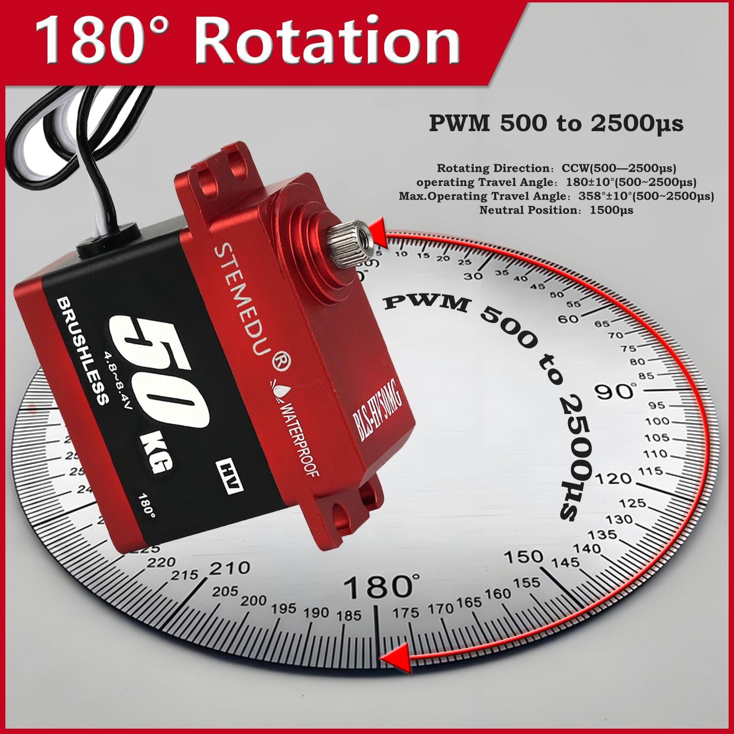 Amazon.com: Stemedu BLS-HV50MG 50KG Brushless Digital Servo