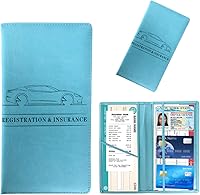 Vista 23 de Kewucn Soporte para registro y seguro de automóvil, organizador de cuero para guanteras con cierre magnético, estuche de accesorios