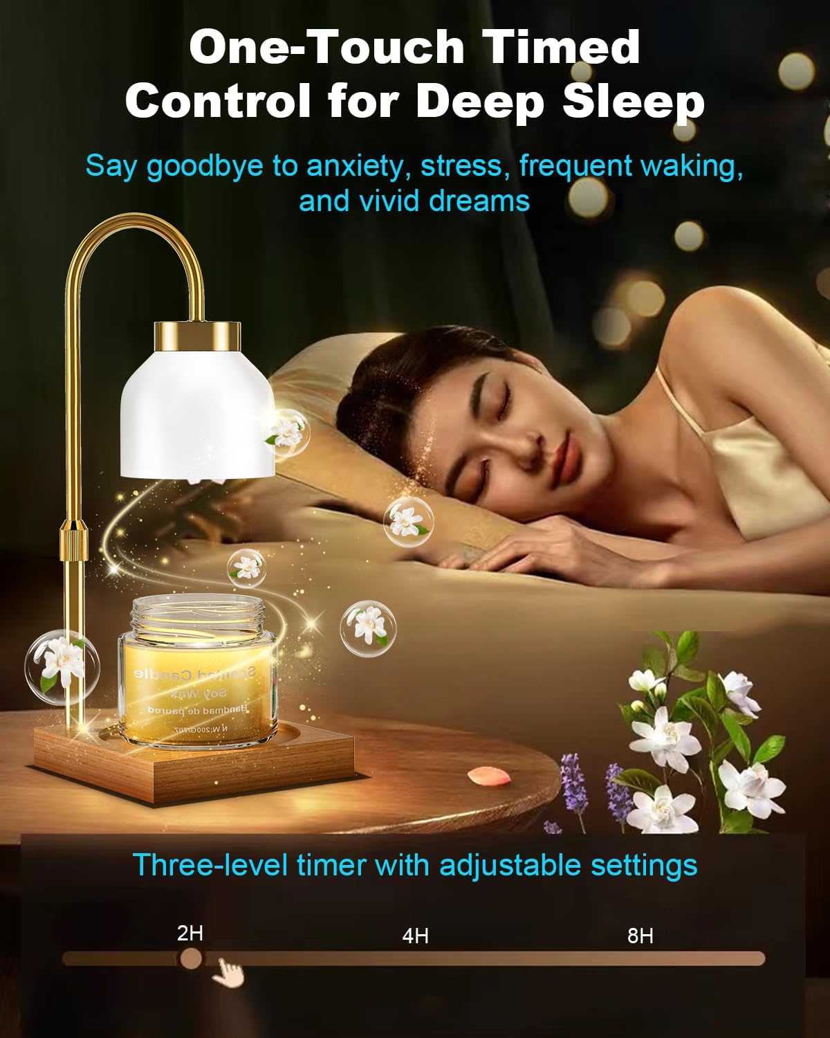 Candle Warmer Lp with Timer - Upgraded Wax Warmer Lp with Dimmable,