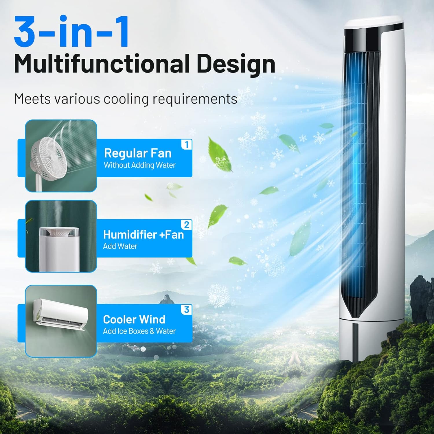 STAKOL Evaporative Air Cooler 3-in-1 Multifunctional Design