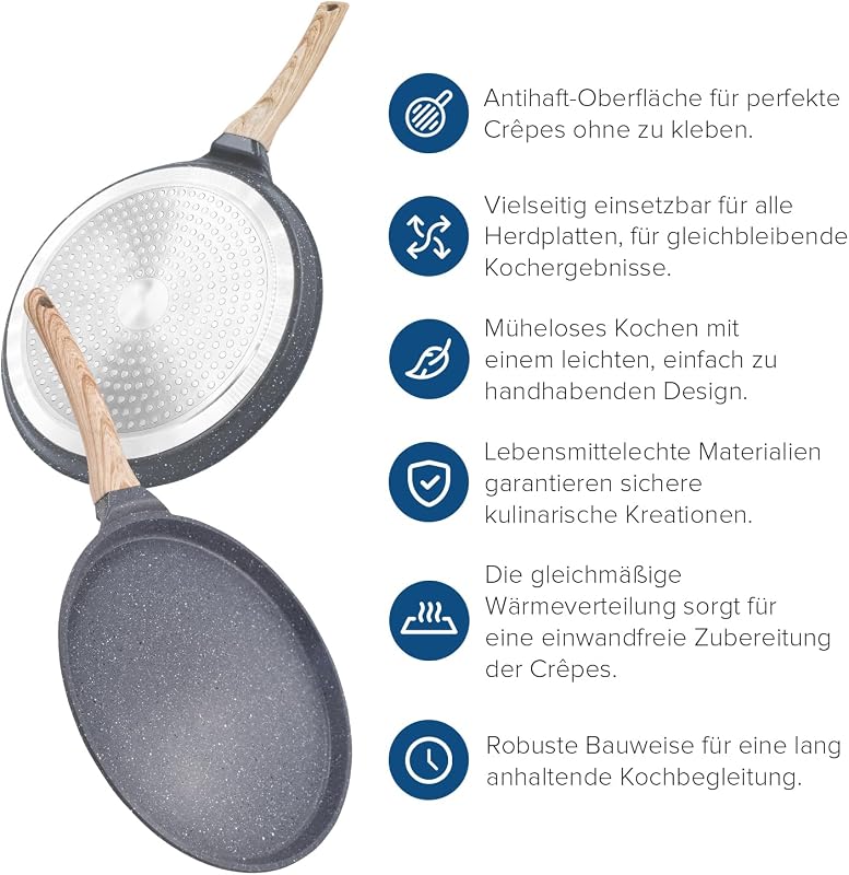 Joeji's Kitchen 26 cm-es palacsintasütő indukciós serpenyő alumínium