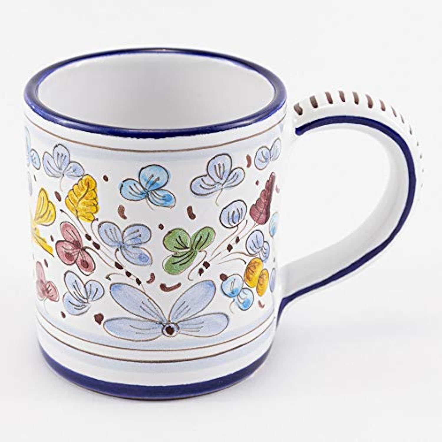 Italian Ceramic Mug Arabesco Classico - Hand Made Pottery Coffee Mugs, Deruta Italian Pottery, Painted Mug, Italian Ceramic, Made in Italy, Painted Coffee Mug, Deruta Ceramics
