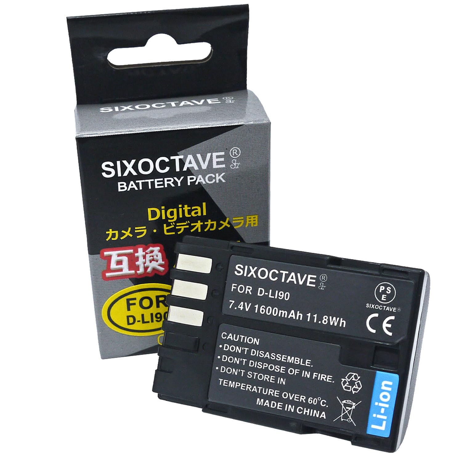 Amazon | SIXOCTAVE D-LI90 D-LI90P 互換 バッテリー