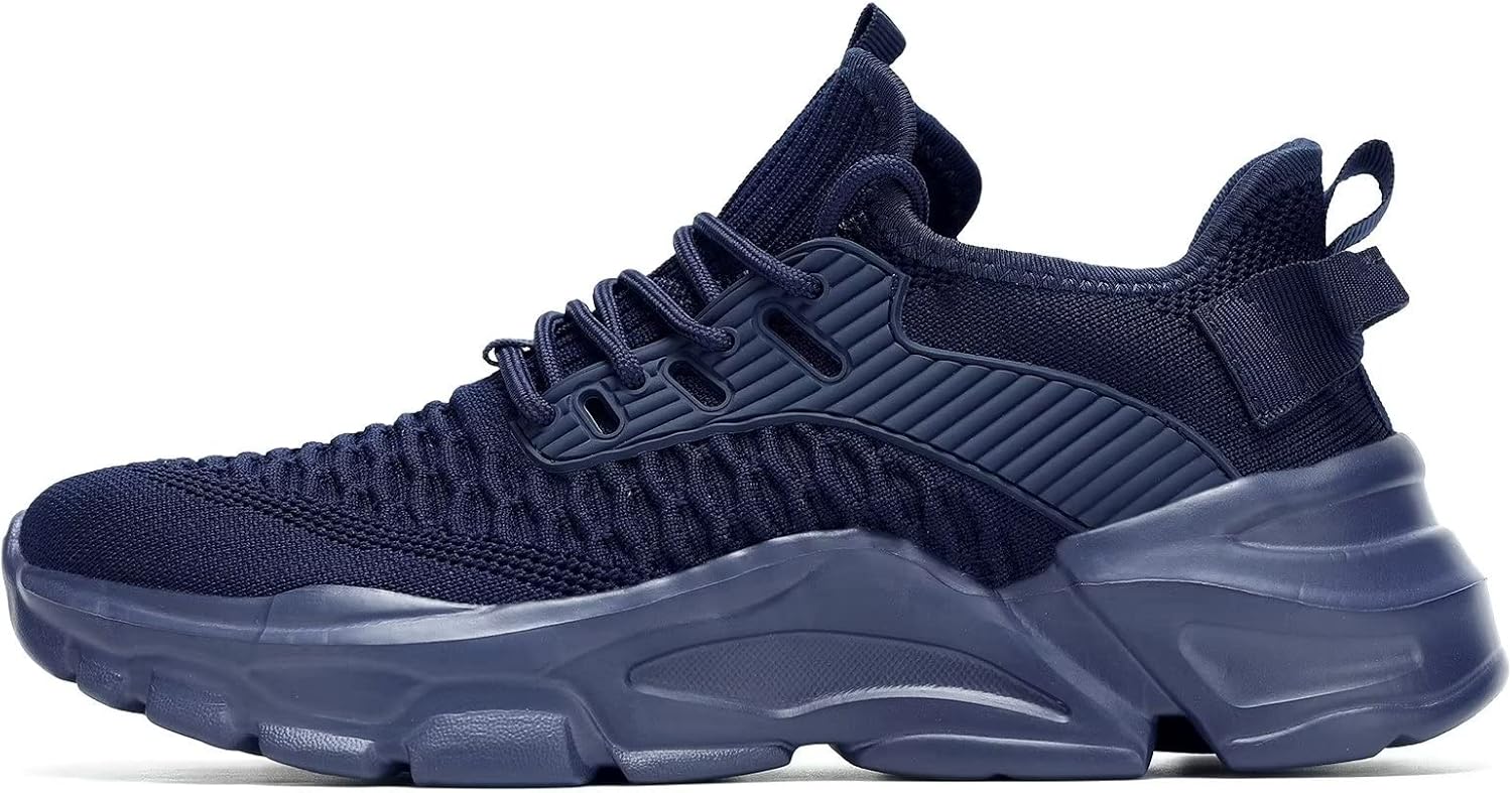 Men's Running Shoes, Non Slip, Breathable, Lightweight Fashion Sneakers, Slip Resistant Athletic Sports Walking Gym Work Shoes - Image 3
