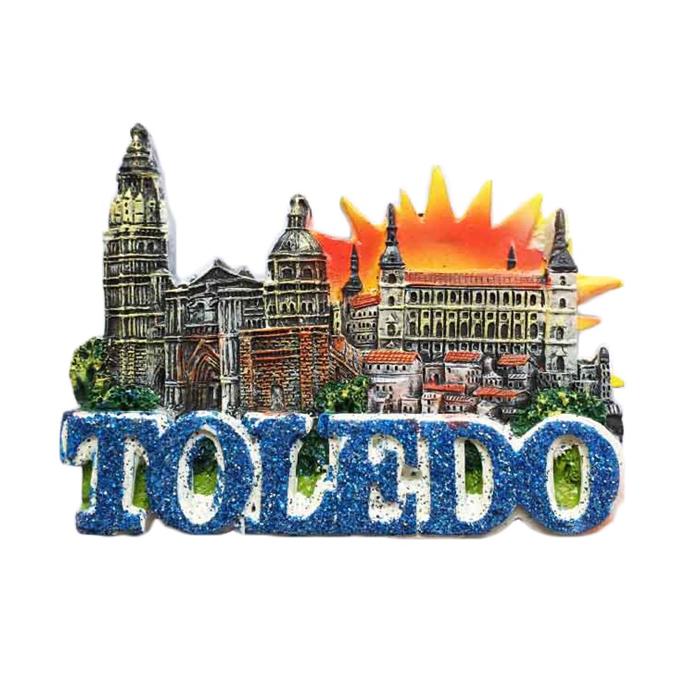 Magnete Frigorifero 3D Toledo Spagna – Cattedrale – Souvenir In Ceramica Fatto A Mano - 6