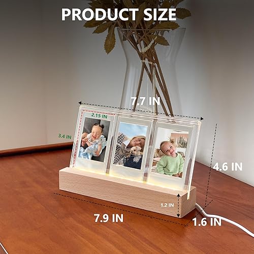 Miniatura 10 de wogozan Instax Mini - Marco Polaroid para cámara instantánea Fujifilm Instax Mini 121198EVO y foto de película Polaroid de 3 pulgadas, se puede