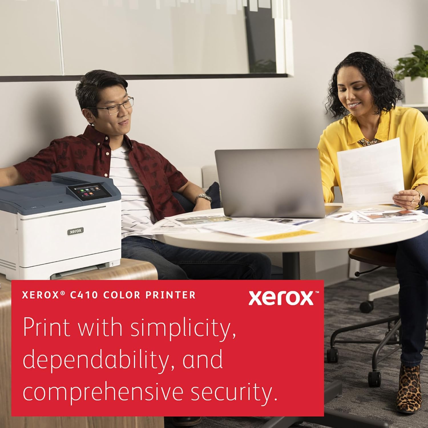 Xerox C410dn Color Printer - 42ppm Color Laser Printer with Automatic 2-Sided Printing, Office or Small Business Use